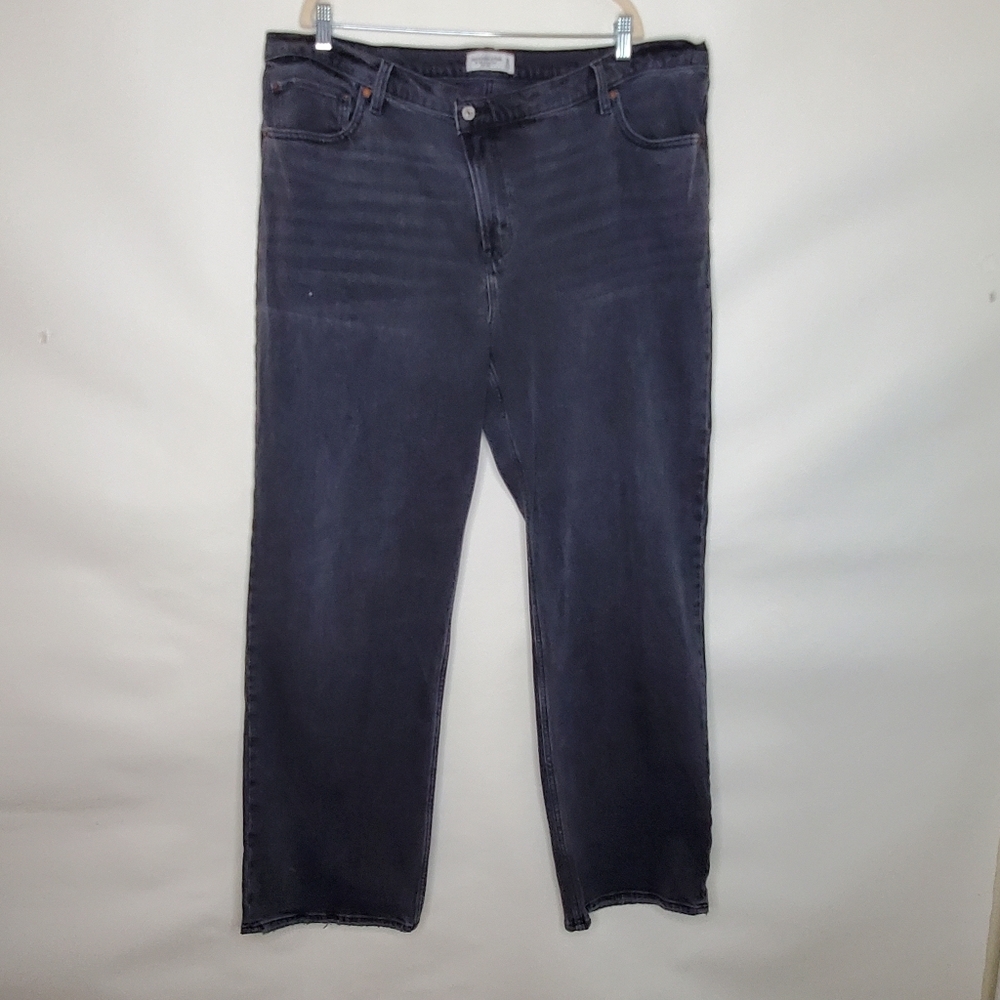 Abercrombie & Fitch The 90's Plus Size Tall Relaxed Jeans 20 L Hi-Rise Raw Hem